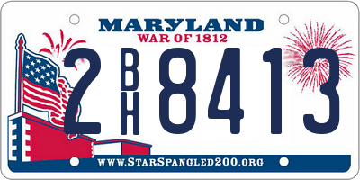 MD license plate 2BH8413