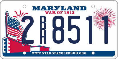 MD license plate 2BH8511