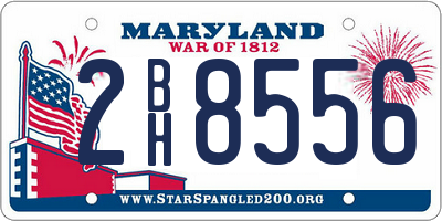 MD license plate 2BH8556