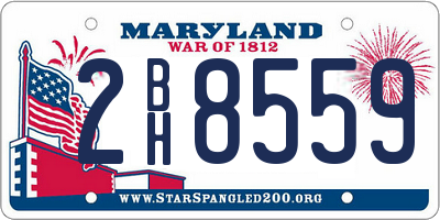 MD license plate 2BH8559