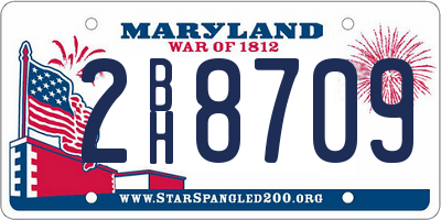MD license plate 2BH8709