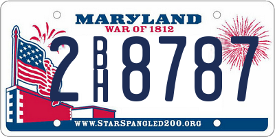 MD license plate 2BH8787
