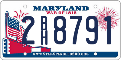 MD license plate 2BH8791