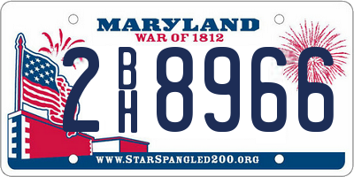 MD license plate 2BH8966
