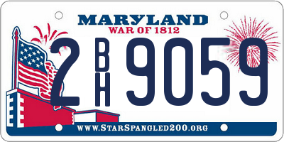 MD license plate 2BH9059