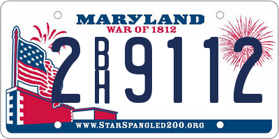 MD license plate 2BH9112