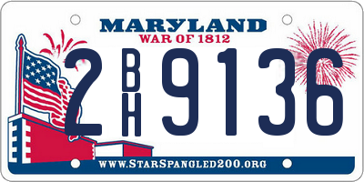 MD license plate 2BH9136