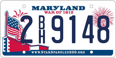 MD license plate 2BH9148