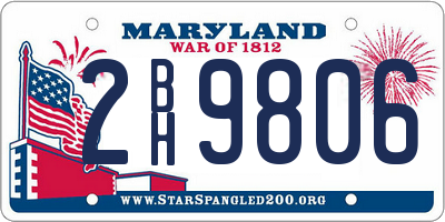MD license plate 2BH9806