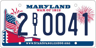 MD license plate 2BI0041