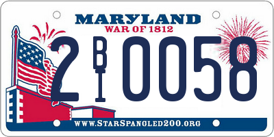 MD license plate 2BI0058
