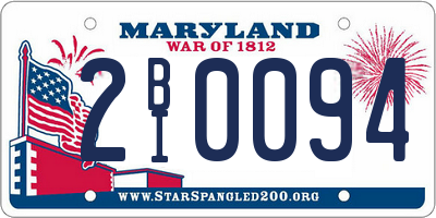 MD license plate 2BI0094