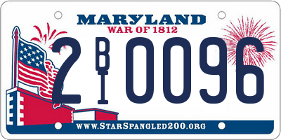 MD license plate 2BI0096