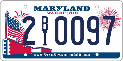 MD license plate 2BI0097