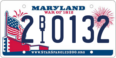MD license plate 2BI0132