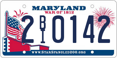 MD license plate 2BI0142