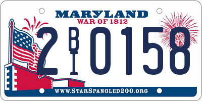 MD license plate 2BI0158