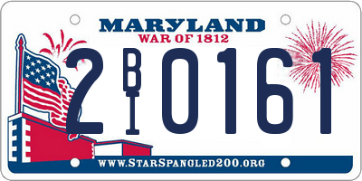 MD license plate 2BI0161