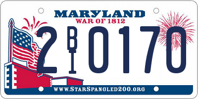 MD license plate 2BI0170