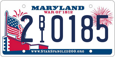 MD license plate 2BI0185