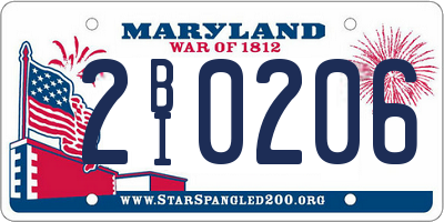 MD license plate 2BI0206