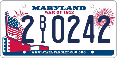 MD license plate 2BI0242