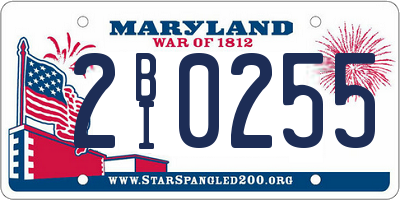 MD license plate 2BI0255