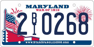 MD license plate 2BI0268