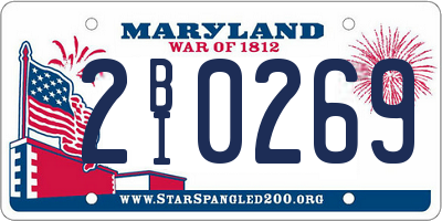 MD license plate 2BI0269