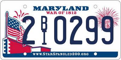 MD license plate 2BI0299