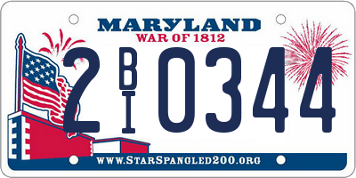 MD license plate 2BI0344