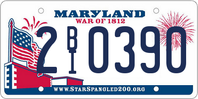 MD license plate 2BI0390