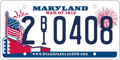 MD license plate 2BI0408