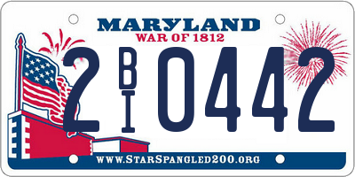 MD license plate 2BI0442