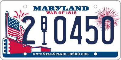 MD license plate 2BI0450