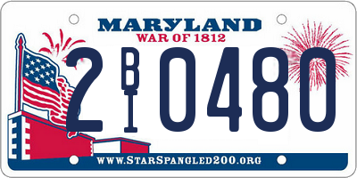 MD license plate 2BI0480