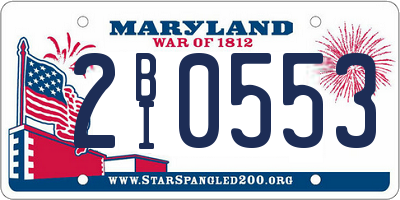 MD license plate 2BI0553