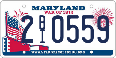 MD license plate 2BI0559