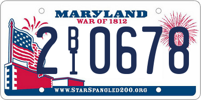 MD license plate 2BI0678