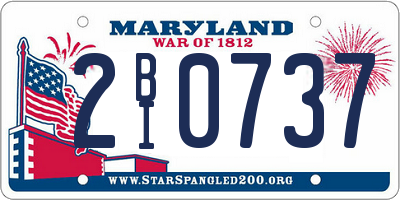 MD license plate 2BI0737