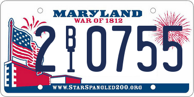MD license plate 2BI0755