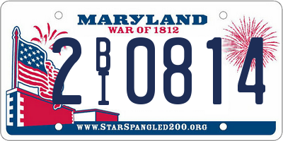 MD license plate 2BI0814