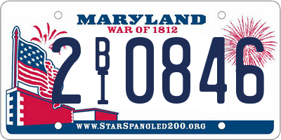 MD license plate 2BI0846