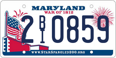 MD license plate 2BI0859
