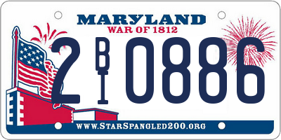 MD license plate 2BI0886