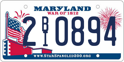 MD license plate 2BI0894