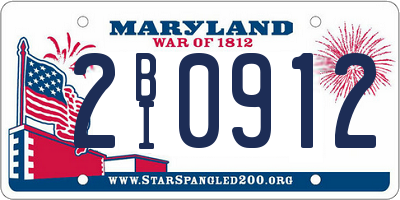 MD license plate 2BI0912