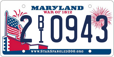 MD license plate 2BI0943
