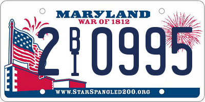 MD license plate 2BI0995