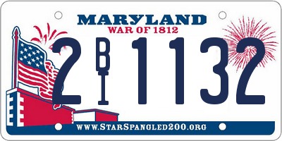 MD license plate 2BI1132